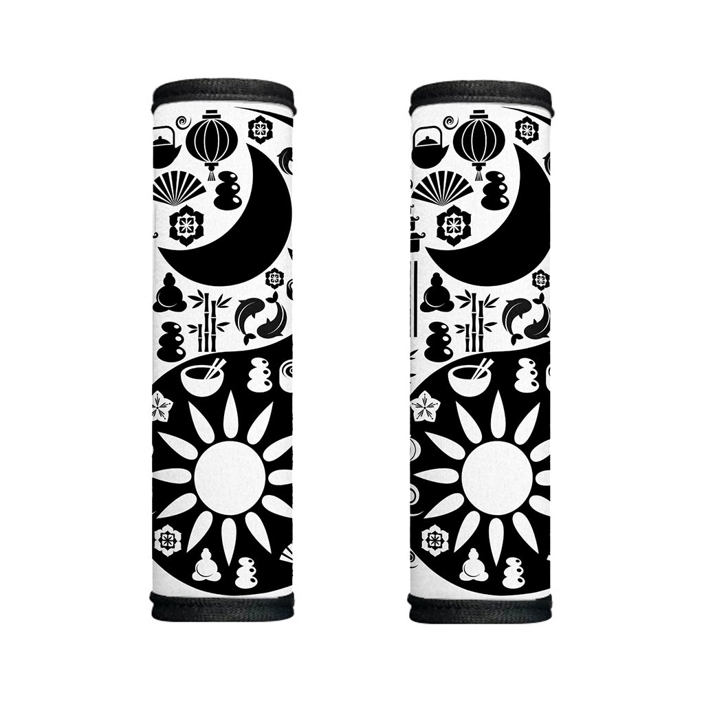 Black And White Japanese Yin Yang Print Handle Covers