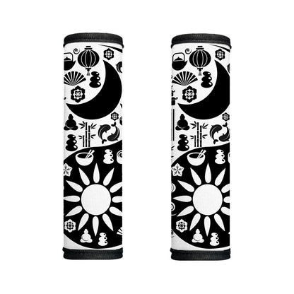 Black And White Japanese Yin Yang Print Handle Covers