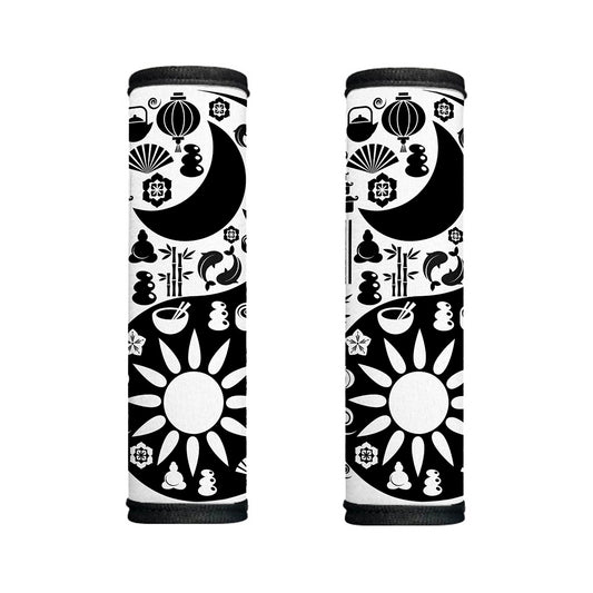 Black And White Japanese Yin Yang Print Handle Covers