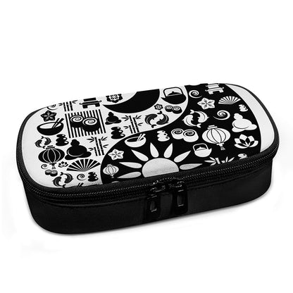 Black And White Japanese Yin Yang Print Insulin Cooler Travel Case