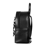 Black And White Japanese Yin Yang Print Leather Backpack