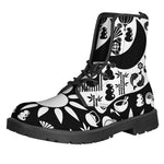 Black And White Japanese Yin Yang Print Backpack