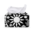 Black And White Japanese Yin Yang Print Leather Tissue Box Cover