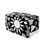 Black And White Japanese Yin Yang Print Leather Tissue Box Cover
