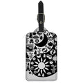 Black And White Japanese Yin Yang Print Luggage Tag