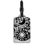 Black And White Japanese Yin Yang Print Luggage Tag