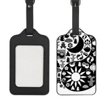 Black And White Japanese Yin Yang Print Luggage Tag