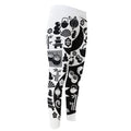 Black And White Japanese Yin Yang Print Men's Compression Pants