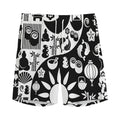 Black And White Japanese Yin Yang Print Men's Athletic Shorts