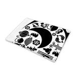 Black And White Japanese Yin Yang Print Pet Cooling Mat Cover