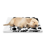 Black And White Japanese Yin Yang Print Pet Cooling Mat Cover