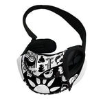 Black And White Japanese Yin Yang Print Pet Sling Carrier