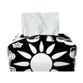 Black And White Japanese Yin Yang Print Rectangle Tissue Box Cover