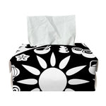Black And White Japanese Yin Yang Print Rectangle Tissue Box Cover