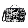 Black And White Japanese Yin Yang Print Shoulder Strap Bible Bag