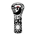 Black And White Japanese Yin Yang Print Single Neoprene Wine Tote