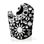 Black And White Japanese Yin Yang Print Single Oven Mitt