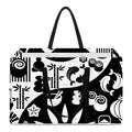 Black And White Japanese Yin Yang Print Utility Tote Bag