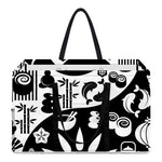 Black And White Japanese Yin Yang Print Utility Tote Bag