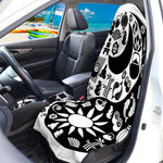Black And White Japanese Yin Yang Print Waterproof Car Seat Cover
