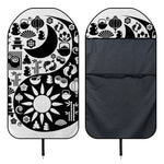 Black And White Japanese Yin Yang Print Waterproof Car Seat Cover