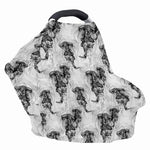 Black And White Jellyfish Pattern Print Baby Seat Cover