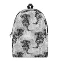 Black And White Jellyfish Pattern Print School Backpack