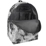 Black And White Jellyfish Pattern Print Backpack