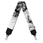 Black And White Jellyfish Pattern Print Bag Strap