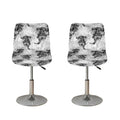 Black And White Jellyfish Pattern Print Bar Stool Covers