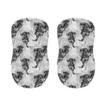 Black And White Jellyfish Pattern Print Bar Stool Covers