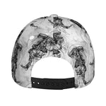 Black And White Jellyfish Pattern Print Baseball Cap