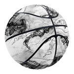 Black And White Jellyfish Pattern Print Basketball
