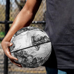 Black And White Jellyfish Pattern Print Basketball