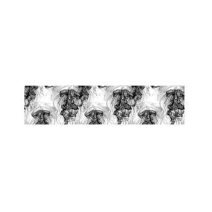 Black And White Jellyfish Pattern Print Bed Runner