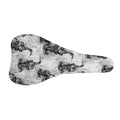 Black And White Jellyfish Pattern Print Bicycle Seat Cover
