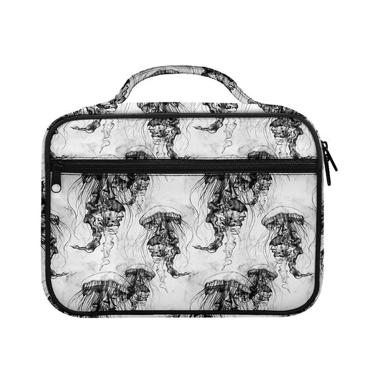Black And White Jellyfish Pattern Print Briefcase Bible Bag