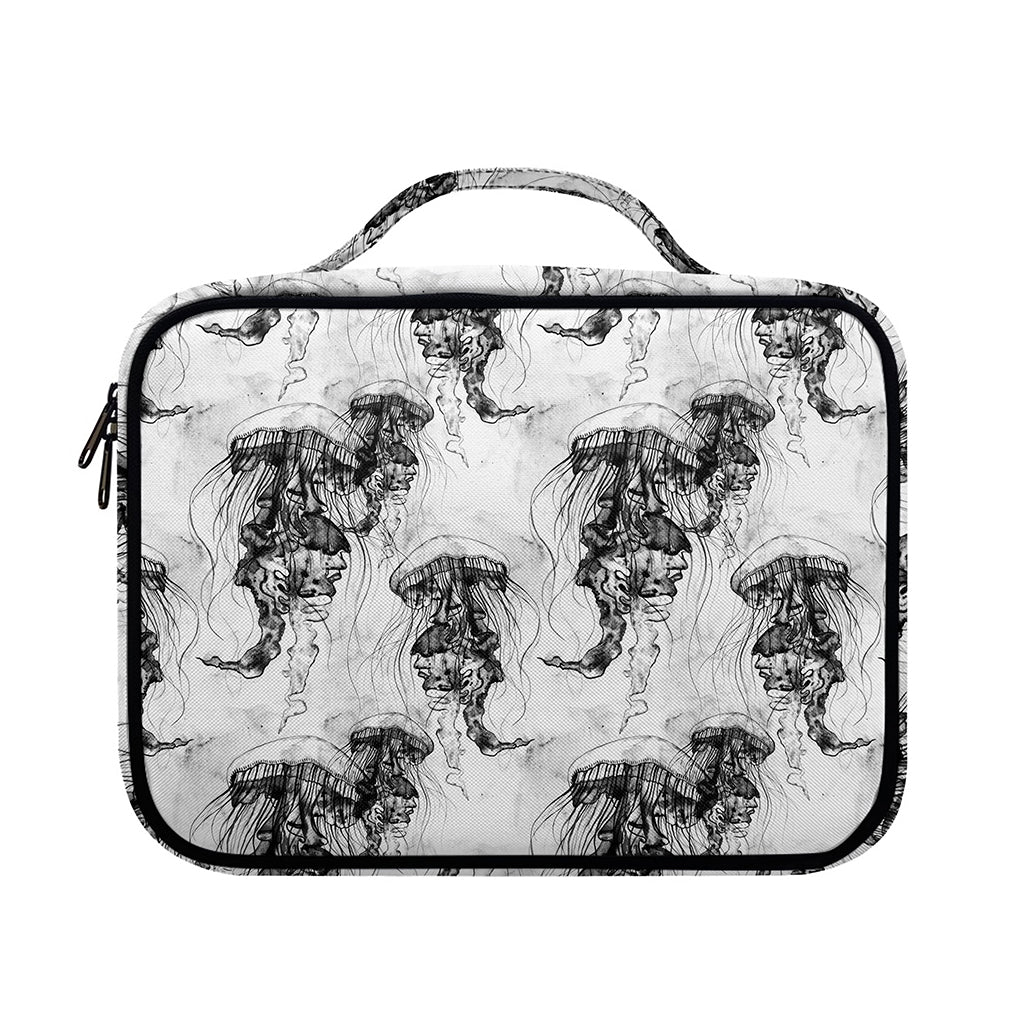 Black And White Jellyfish Pattern Print Briefcase Bible Bag