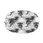Black And White Jellyfish Pattern Print Car Side Mirror Covers