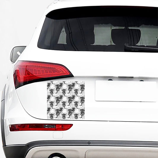 Black And White Jellyfish Pattern Print Car Sticker