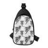 Black And White Jellyfish Pattern Print Chest Bag