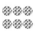 Black And White Jellyfish Pattern Print Coaster Set