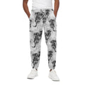 Black And White Jellyfish Pattern Print Cotton Sweatpants