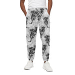 Black And White Jellyfish Pattern Print Cotton Pants