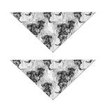 Black And White Jellyfish Pattern Print Dog Bandana