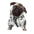 Black And White Jellyfish Pattern Print Dog Zip Up Hoodie