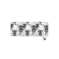 Black And White Jellyfish Pattern Print Extended Mouse Pad