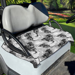 Black And White Jellyfish Pattern Print Golf Cart Seat Cover