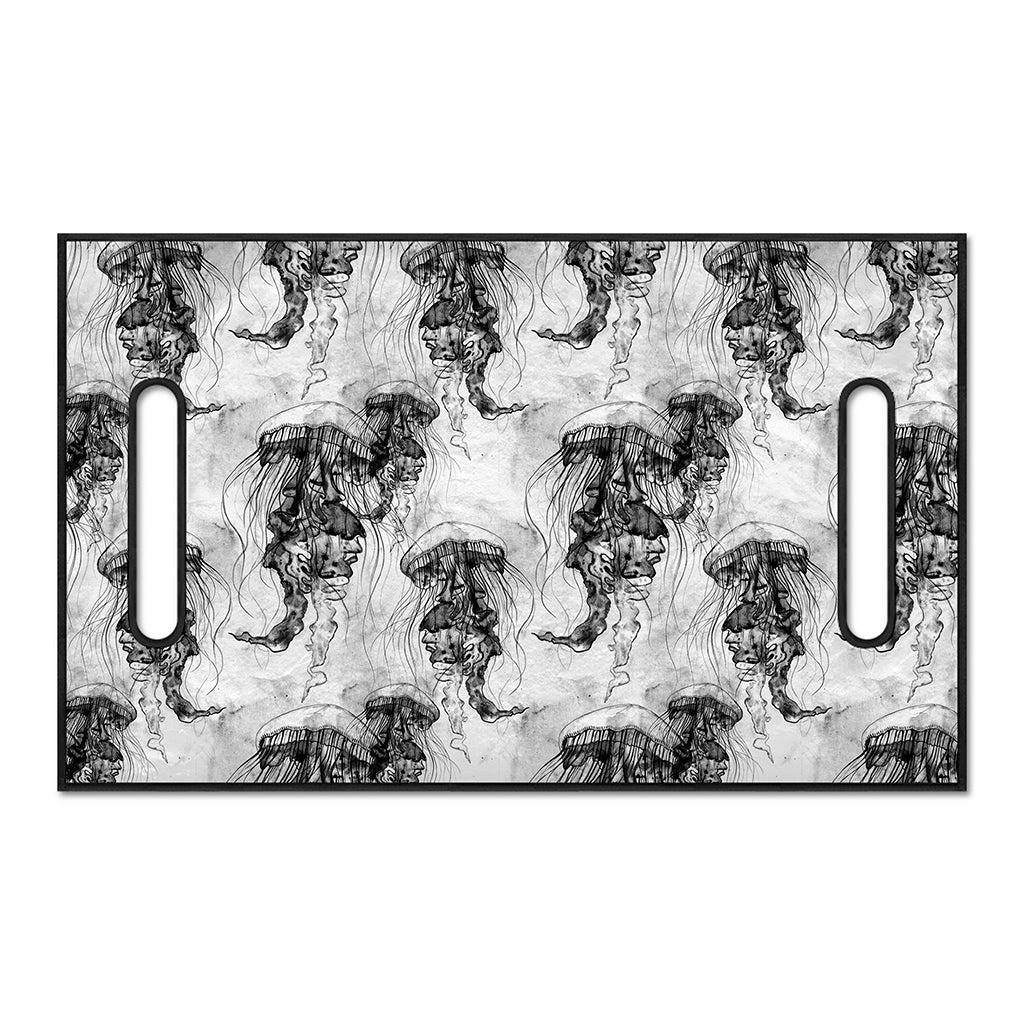 Black And White Jellyfish Pattern Print Golf Cart Seat Cover