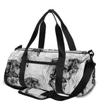 Black And White Jellyfish Pattern Print Gym Bag